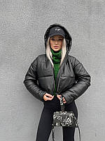 Жіноча куртка еко шкіра найвищої якості, синтепон 250, щільна підкладка