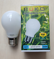 Світлодіодна лампа LED А60 Buko 4W 6500К Е27 170-250V 360Lm (уцінка)