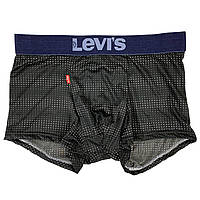 Чоловічі труси Levis, приємний гладкий матеріал, колір чорний у білу точку