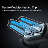 Тримач для телефона автомобільний в дефлектор BASEUS Steel Cannon 2 Air Outlet Version (чорний), фото 4