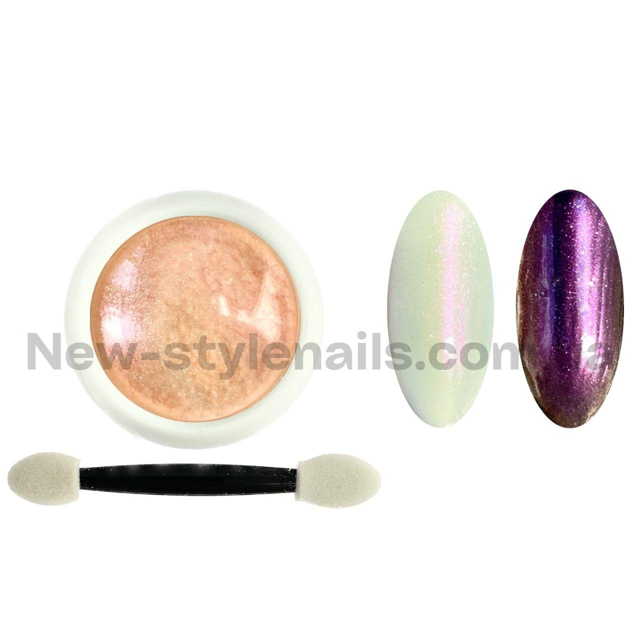 Новинка! Втирка для дизайну нігтів, кольорові перли №01 (помаранчевий), фото 1