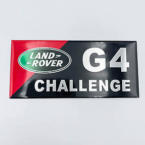 Емблема шильдик наклейка LAND ROVER G4 Challenge (Ленд Ровер) Чорно-червона, фото 1