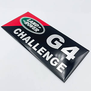 Емблема шильдик наклейка LAND ROVER G4 Challenge (Ленд Ровер) Чорно-червона, фото 2