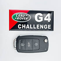 Емблема шильдик наклейка LAND ROVER G4 Challenge (Ленд Ровер) Чорно-червона, фото 4