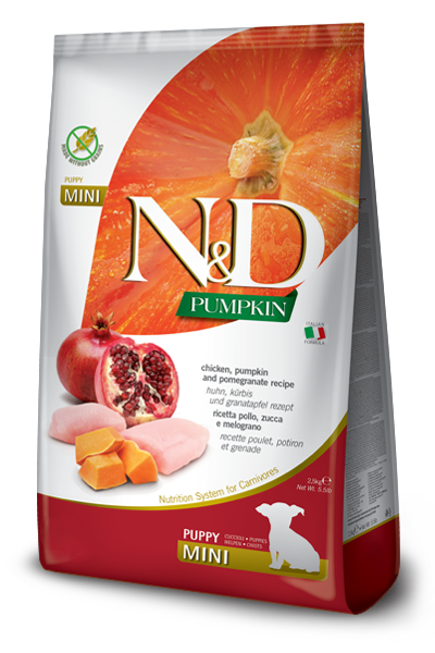 Сухий корм Farmina (Фарміна) N & D Grain Free Pumpkin Dog Chicken & Pomegranate Puppy Mini-2,5 кг