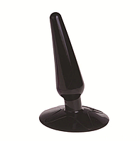 Анальний корок бдсм чорний із присоском ABC
