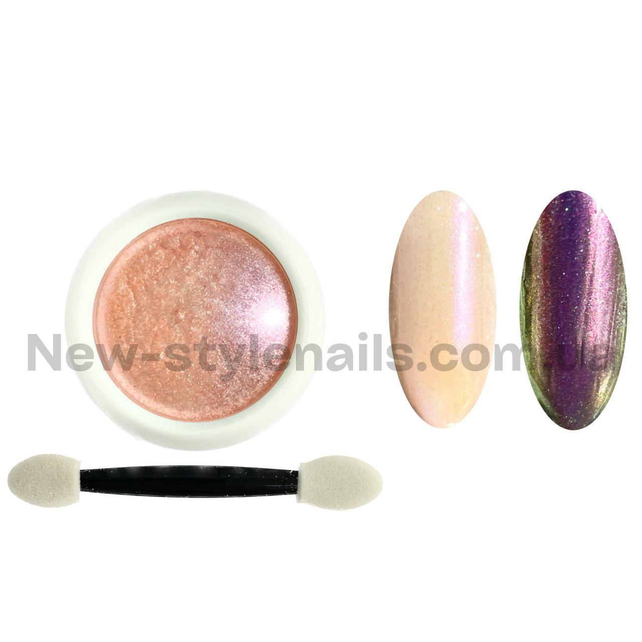 Новинка! Втирка  для дизайну нігтів, кольорові перли №11 (персиковий)