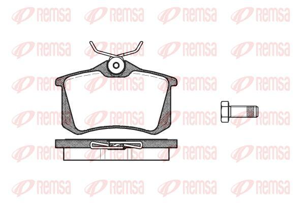 Гальмівні колодки REMSA 0263.10-ЗАДН PEUGEOT 405, SEAT CORDOBA, IBIZA, TOLEDO, VW GOLF III, VENTO, PASSAT