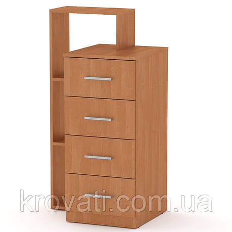 Комод на 4 ящики з полицями Компаніт 4-1 Л, Вільха, фото 1