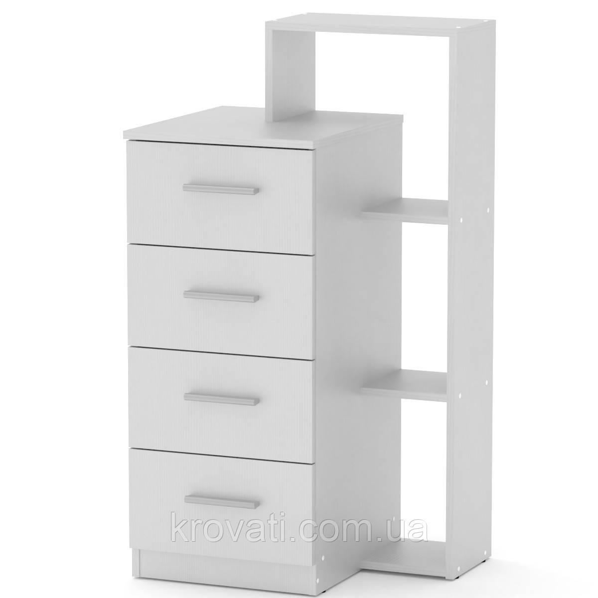 Комод на 4 ящики з полицями Компаніт  4-1 П, Німфеа альба