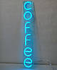 Вивіска Coffee неонова led neon Голубий лід 650х100мм з контролером, фото 3
