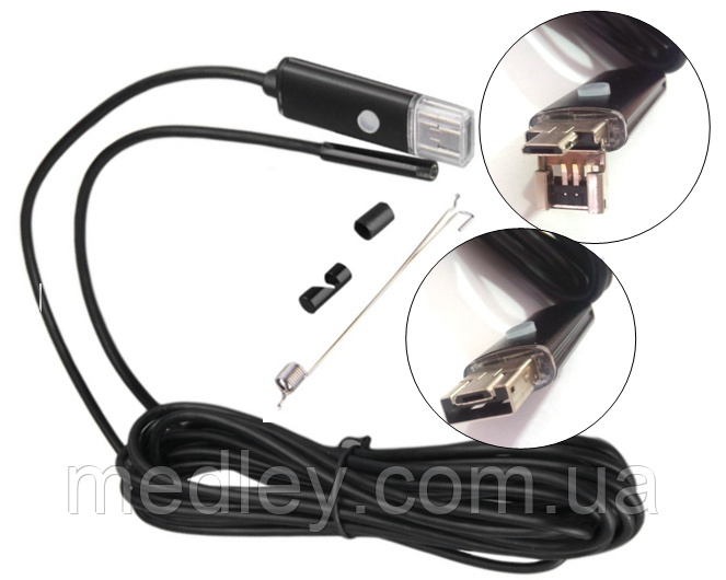 Эндоскоп 5м 5,5мм USB 2в1 - фото 3 - id-p601147225