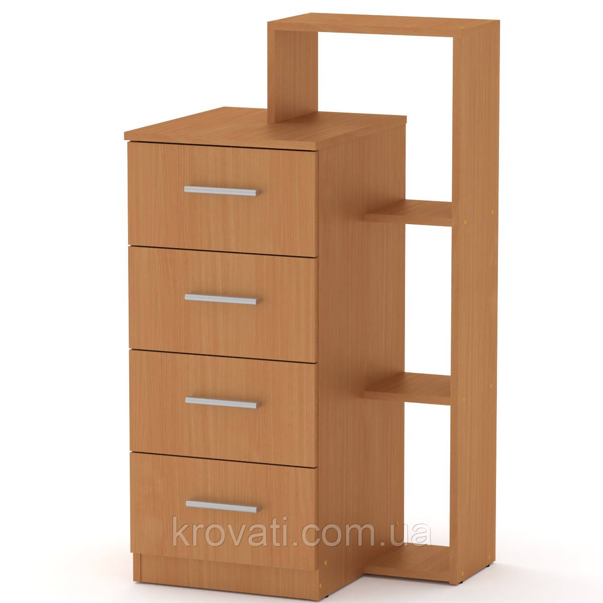 Комод на 4 ящики з полицями Компаніт 4-1 П, Бук