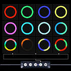 Кільцева RGB лампа 33 см з тримачем для телефону MJ33 / Різнокольорова лампа кільце для селфі, фото 2