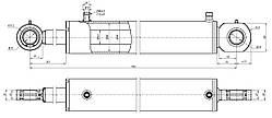 Гідроциліндр ГЦ-80.40.715.1135.35 до навантажувача НТ(Агріс)