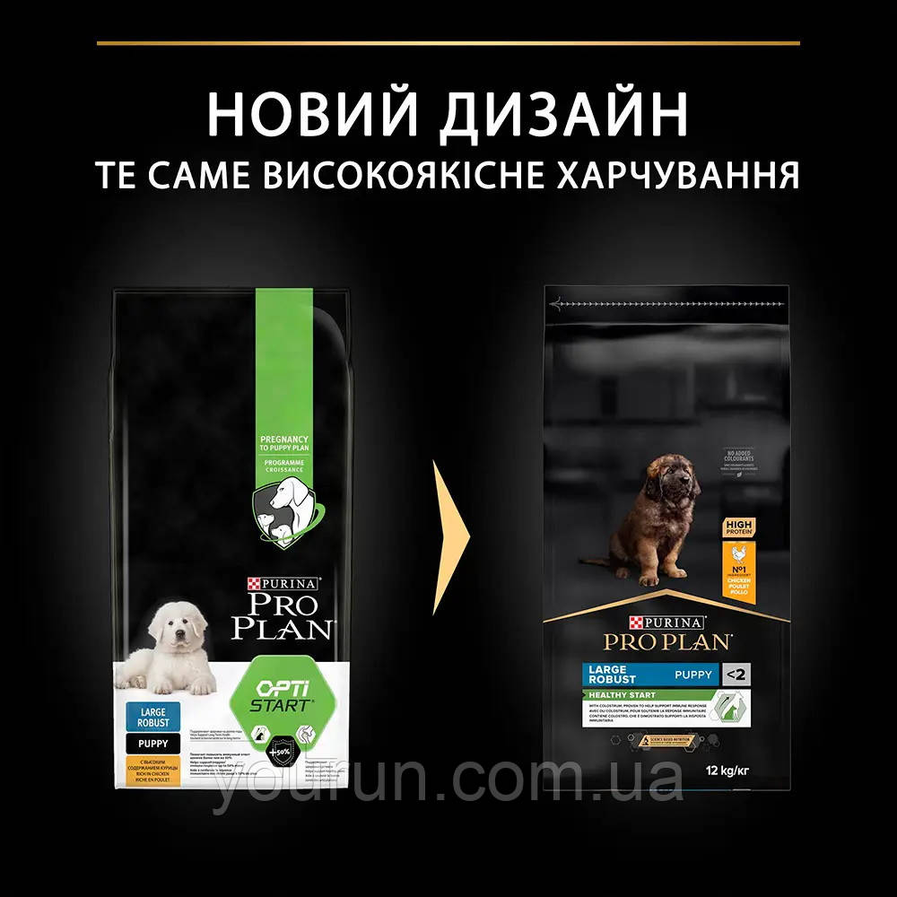 Purina Pro Plan (Про план) PUPPY LARGE Robust Optistart - корм для щенков крупных пород 12 кг - фото 2 - id-p251276477