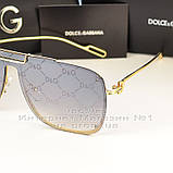 Жіночі сонцезахисні окуляри Dolce & Gabbana цілісні маска Брендові модна новинка 2023 Дольче Габбана, фото 2
