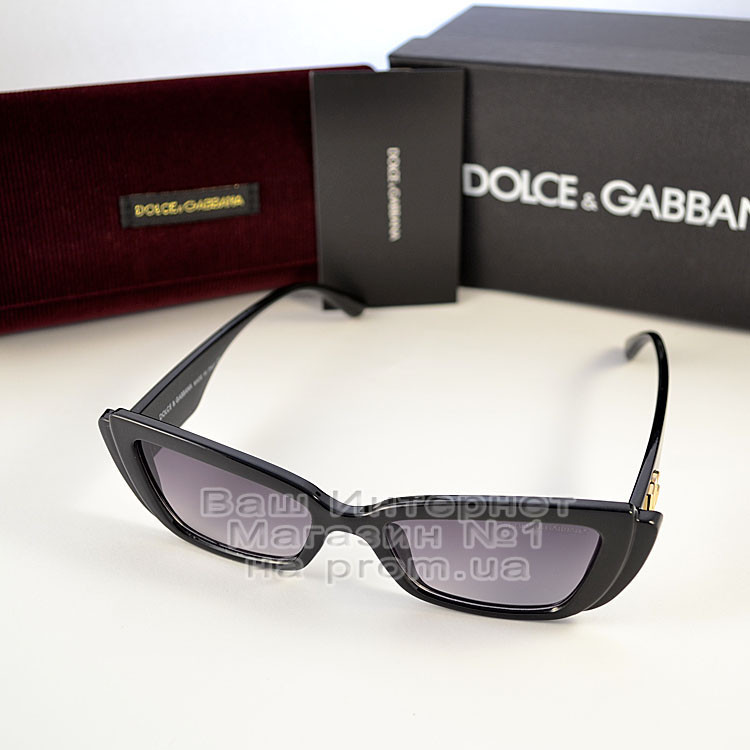 Жіночі сонцезахисні окуляри вузькі Dolce & Gabbana Брендові модна новинка 2023 Дольче Габбана