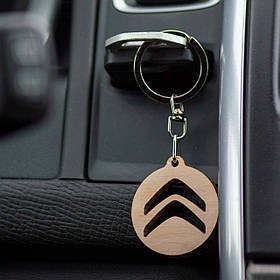 Брелок "Citroen" деревʼяний від WooDoo Ukraine
