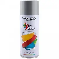 Краска аерозольная акриловая серебристый металлик Winso Spray (450 мл)
