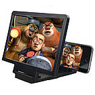 3D збільшувач екрану телефону 8" Enlarged screen F1, Чорний / Екранний збільшувач для мобільного телефону, фото 4