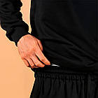 Світшот чоловічий (S-2XL) з шевронами "Тризуб з мечем", Чорний / Толстовка кофта з нашивкою герб України, S, фото 7