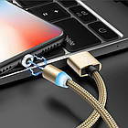 Магнітний кабель 3в1 (Type-C, Micro-USB, Lightning) для заряджання телефону, M3, Золото / Магнітний шнур заряджання, фото 3