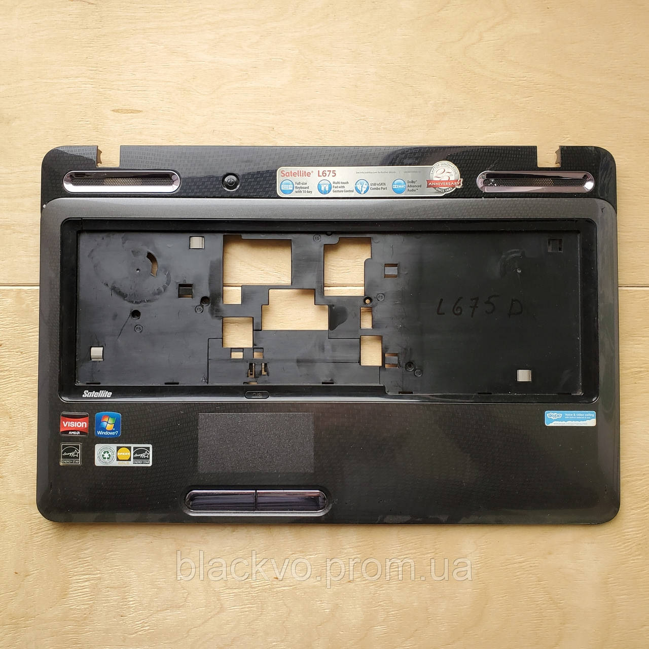 Корпус Toshiba L675D (средняя часть тачпад) для ноутбука Б/У Original - фото 1 - id-p564931724