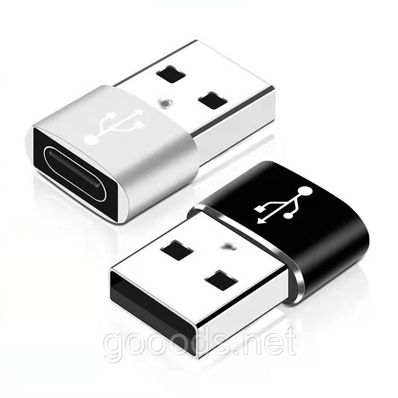 Перехідник USB Type-C на USB Type A адаптер для зарядки і передачі, фото 1