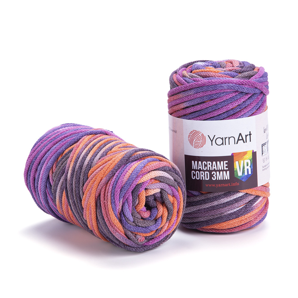 Yarnart Macrame Cord 3 мм VR (Макраме корд 3 мм VR) № 922 (Пряжа напівбавовна, нитки для в'язання)