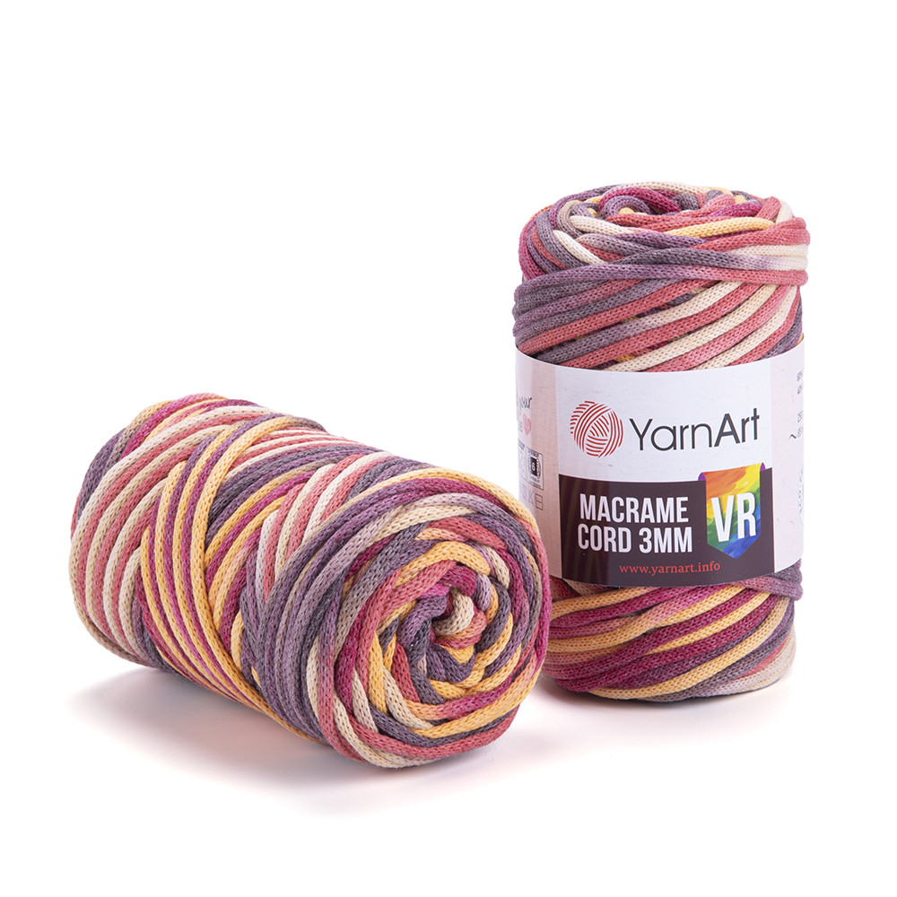 Yarnart Macrame Cord 3 мм VR (Макраме корд 3 мм VR) № 923 (Пряжа напівбавовна, нитки для в'язання)