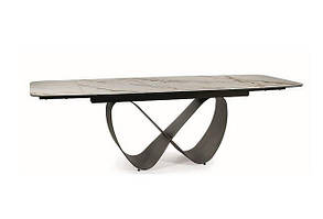 Стіл обідній Infinity Ceramic метал Коричневий, стільниця стекло+керамика 160-240х95х76 см (SignalTM)