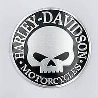 Эмблема шильдик стикер Harley-Davidson Motorcycles Чёрный, Металический логотип