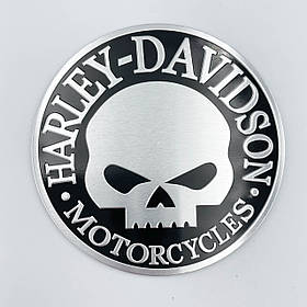 Металевий шильдик емблема Harley-Davidson Motorcycles Чорний, Металевий логотип