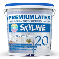 Фарба інтер'єрна напівматова вологостійка premiumlatex 20 SkyLine 1.2 кг