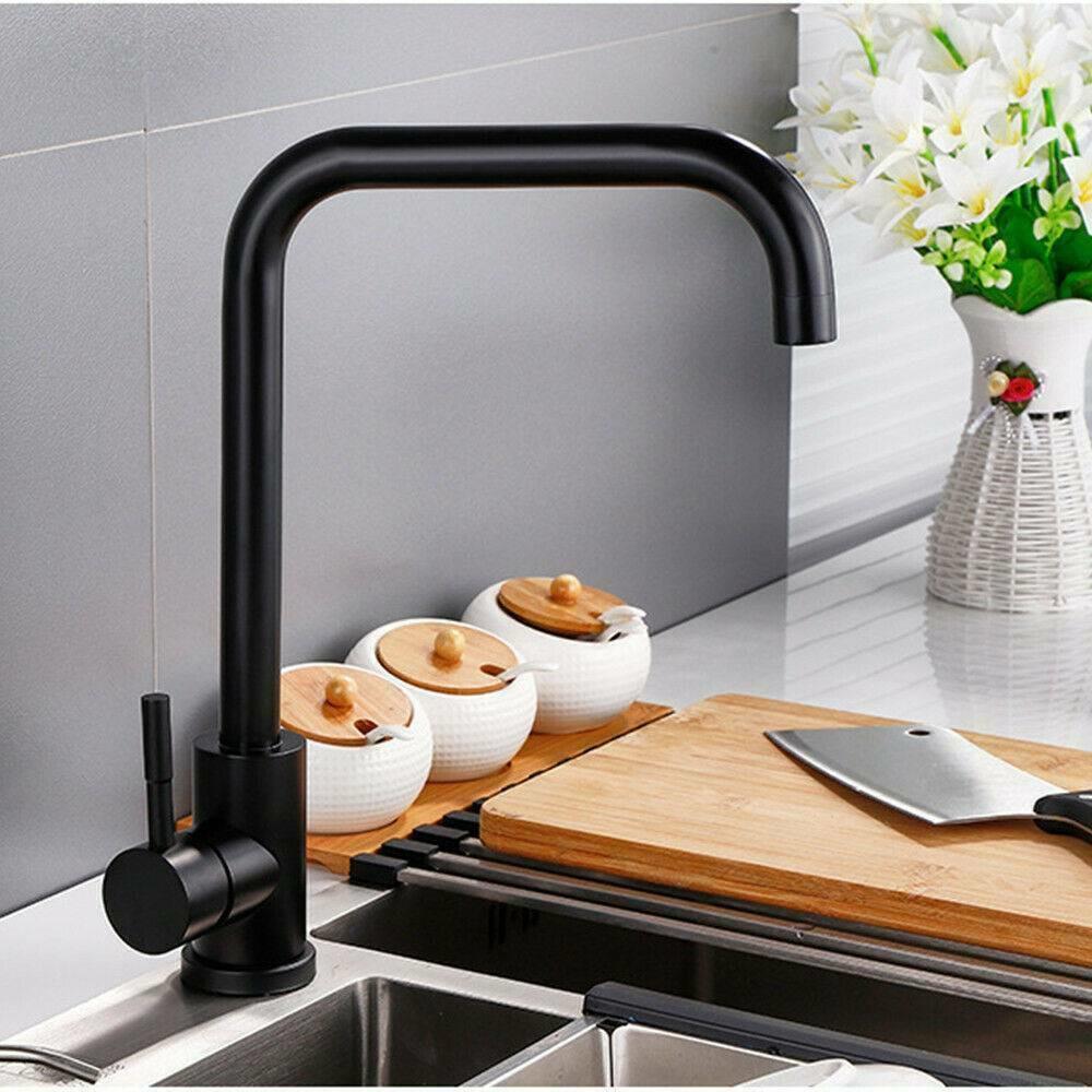 Чорний традиційний басейн змішувач кран крани ванна кімната кухонна раковина Хром кран, фото 1