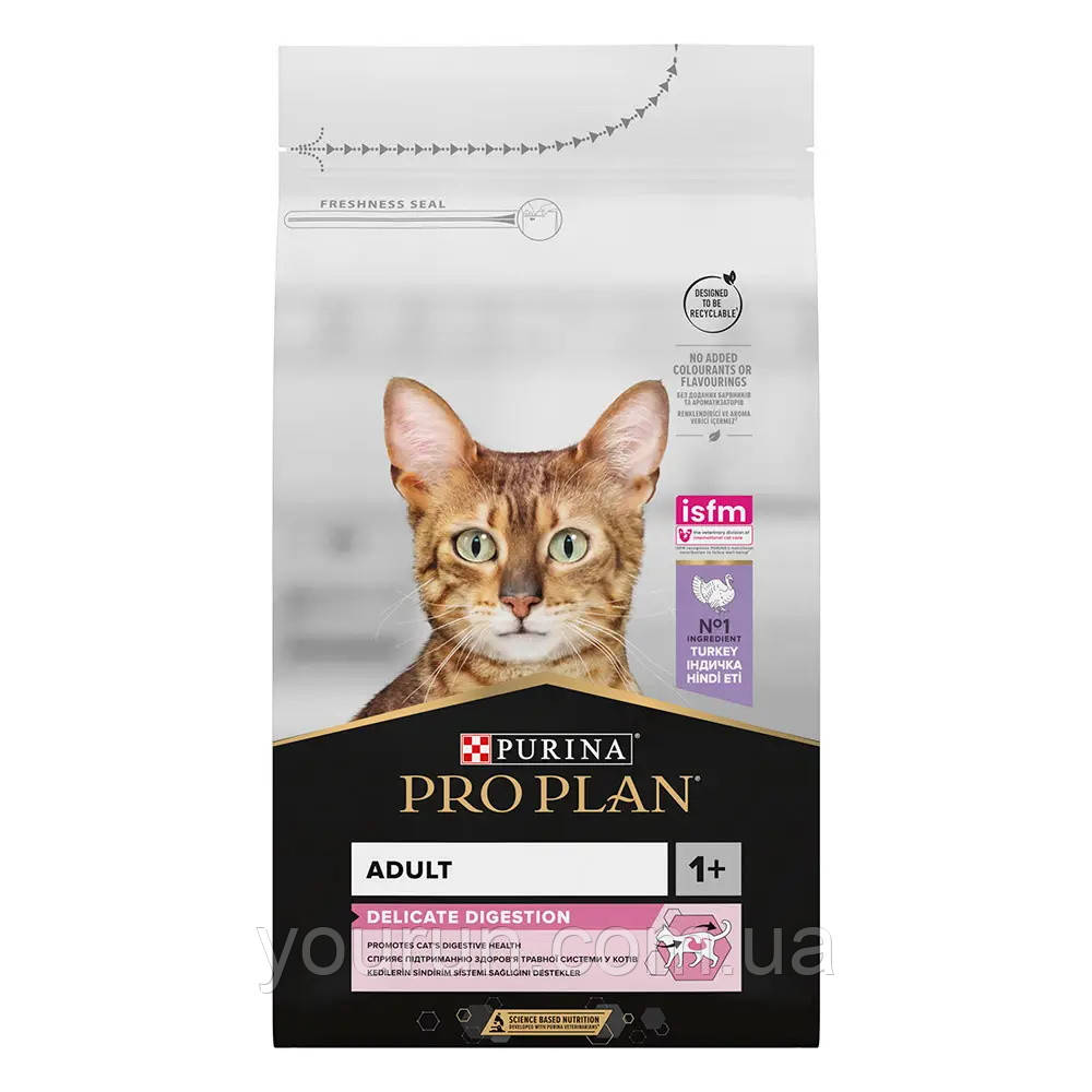 Purina Pro Plan (Про План) Adult Delicate Turkey - корм для дорослих кішок з індичкою 10 кг