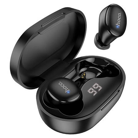 Навушники вакуумні безпровідні з мікрофоном Hoco EW11 TWS Bluetooth в кейсі Чорний (38462), фото 1