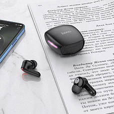 Навушники вакуумні безпровідні з мікрофоном Hoco EW13 TWS Bluetooth в кейсі Чорний (EW13B), фото 6