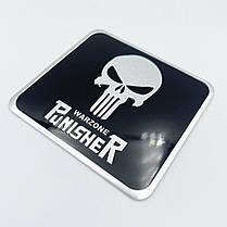 Металевий шильдик емблема Punisher Warzone "Череп Каратель" - Чорний (60 х 55 мм), фото 5