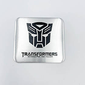 Металевий шильдик емблема стікер Transformers хром