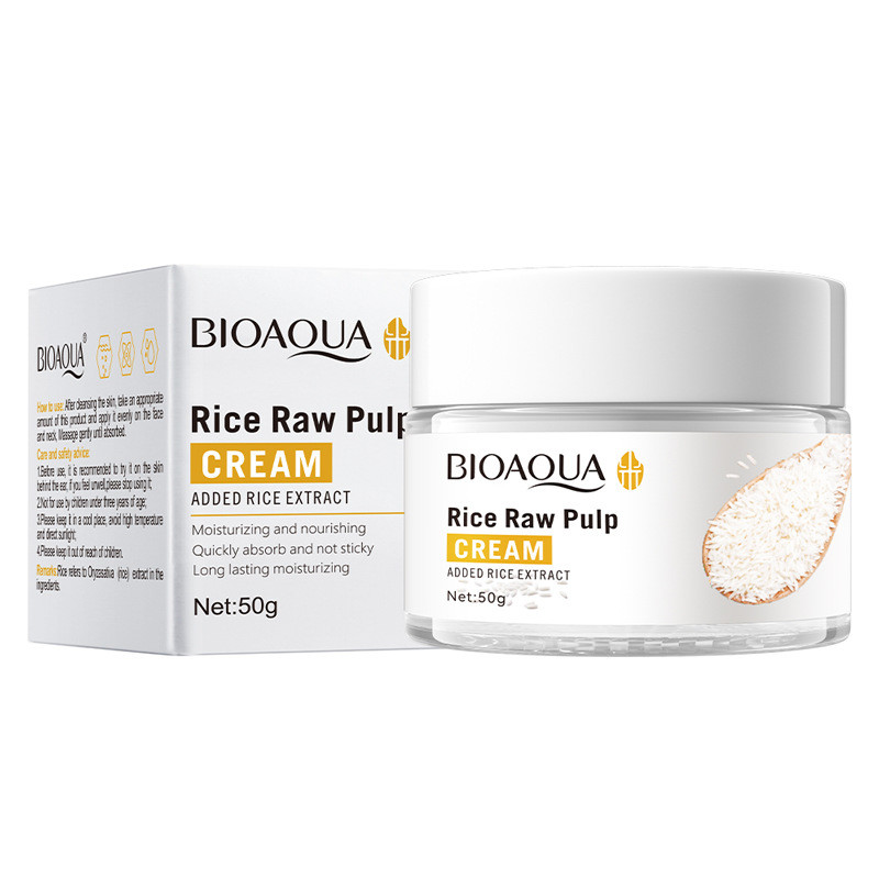 Крем для обличчя з екстрактом рису Bioaqua Rice Raw Pulp Cream 50g
