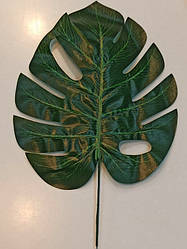 Штучний лист зелений розмір 20*24 см