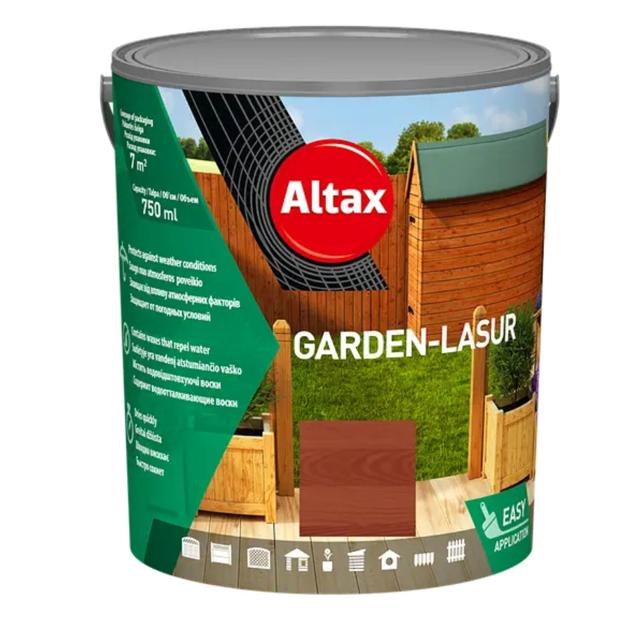 Лазур для дерева гарден 0,75л. Горіх. Altax, фото 1