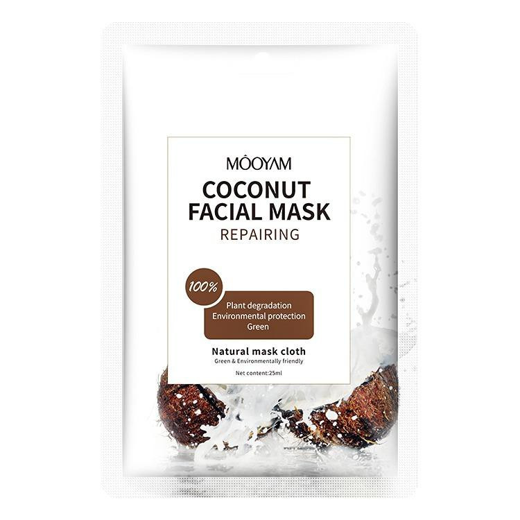 Тканинна маска з кокосом для відновлення шкіри MOOYAM Coconut Facial Mask Revitalizing, фото 1