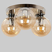 Срібна стельова люстра з кулями (56-XPR150F-3 CR+BR)