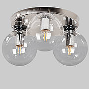 Срібна стельова люстра з кулями (56-XPR150F-3 CR+CL)