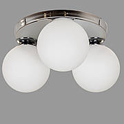 Срібна стельова люстра з кулями (56-XPR150F-3 CR+WH)