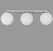 Срібна стельова люстра з кулями (56-XPR150F-3 CR+WH)