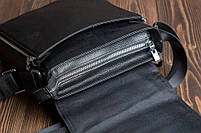 Сумка-барсетка із натуральної шкіри Tiding Bag A525-12578A Чорна, фото 8